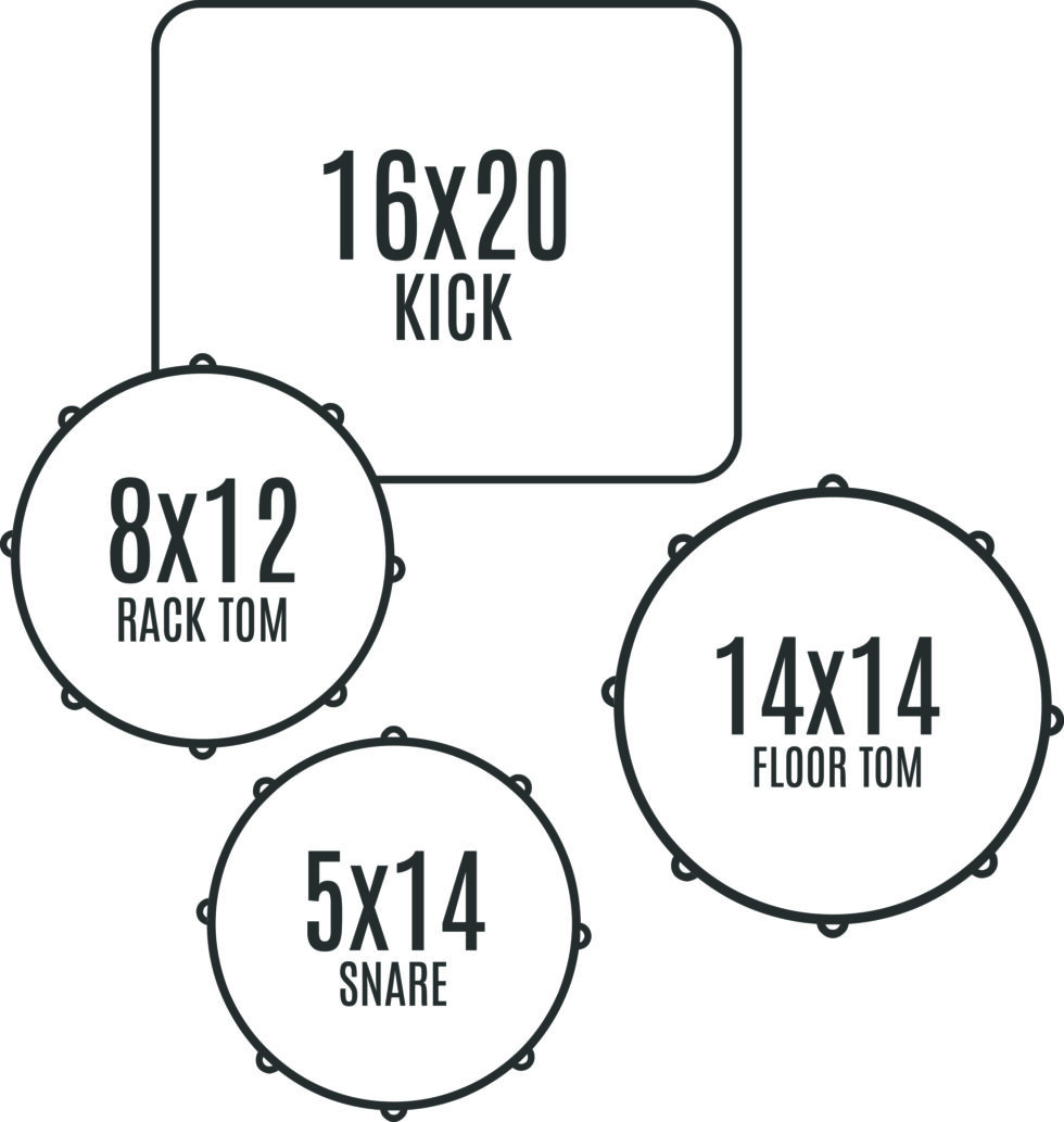 DOMINION BIRCH 4PC SHELL PACK SATIN BUBINGA WRAP | ddrum