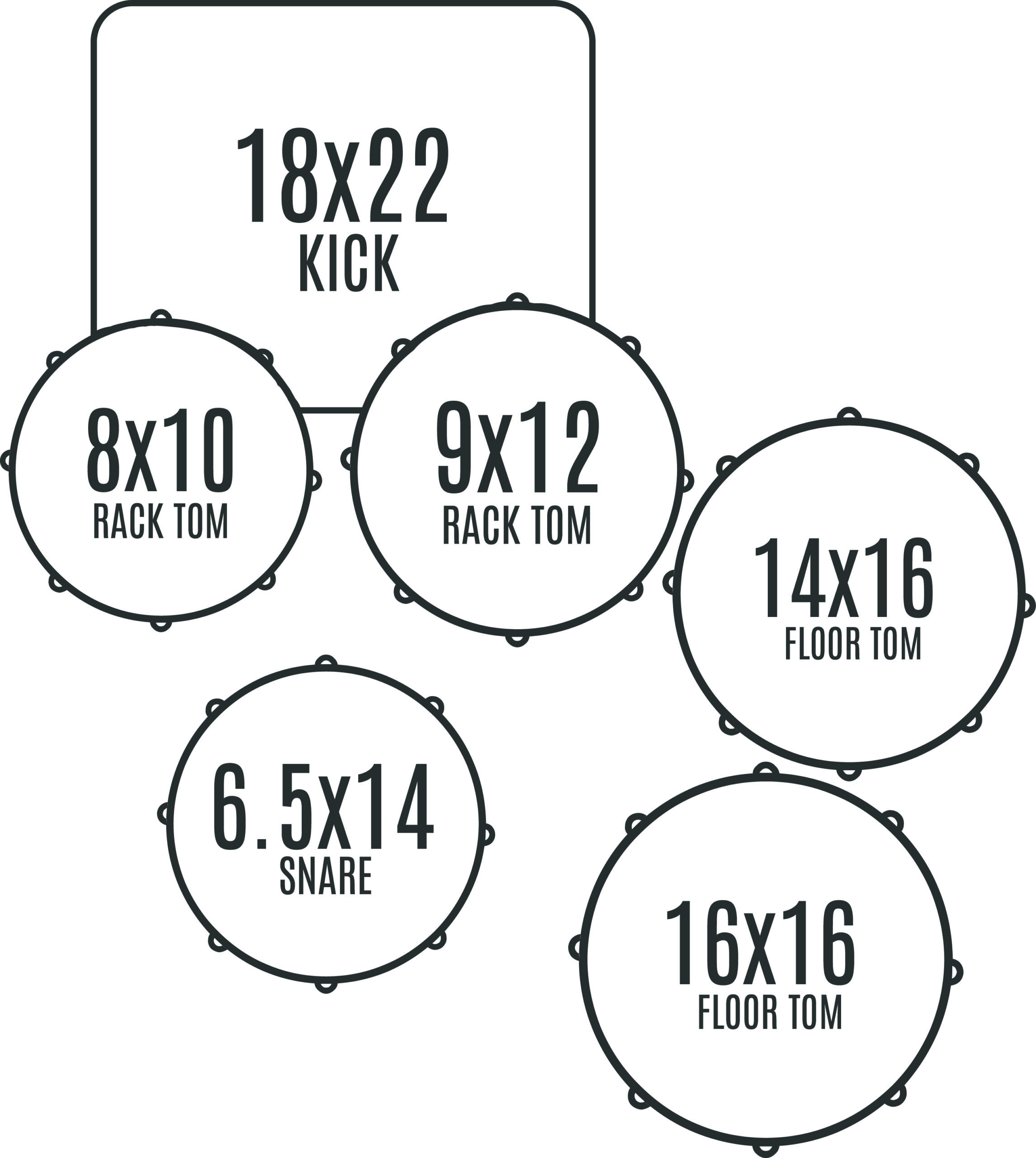 DOMINION BIRCH 6PC SHELL PACK WITH ASH VENEER TRANSPARENT BLACK | ddrum